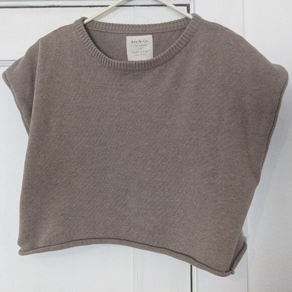 avy & co nora vest fawn taupe cap sleeve tank top one size - Picture 4 of 7